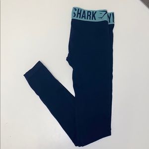 Navy Blue Gymshark Fit Leggings full length